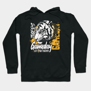 Vintage Tigers Gameday // High School Tigers School Spirit Gold Hoodie